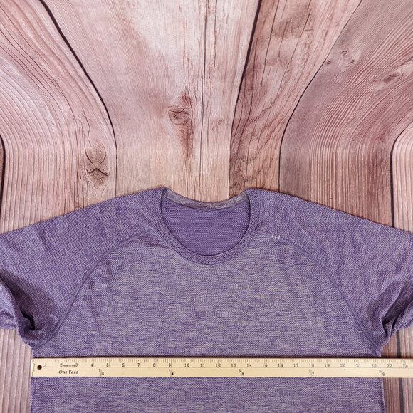 Lululemon Mens XXL Metal Vent Tech Performance Short Sleeve Shirt Heather Purple - Picture 10 of 11